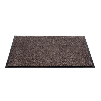 B&Q -  Barrington Cotton Washable Mat 20 X 33'' Dark Brown One Colour (One Size)