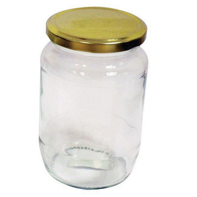 Tala Round Pickling Jar With Gold Screw Top Lid 900G / 2Lb One Colour (One Size) from B&Q