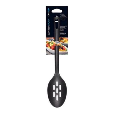  - Chef Aid Nylon Slotted Spoon Black One Colour (One Size)