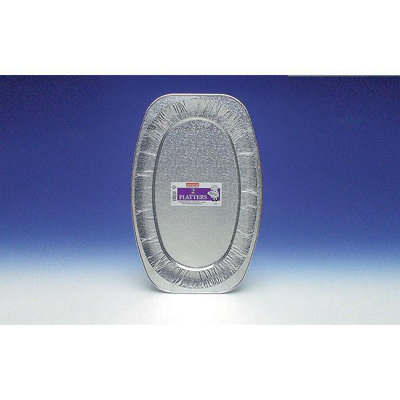 Caroline Foil Platters Large 22'' 2Pk 1073 One Colour (One Size) from B&Q