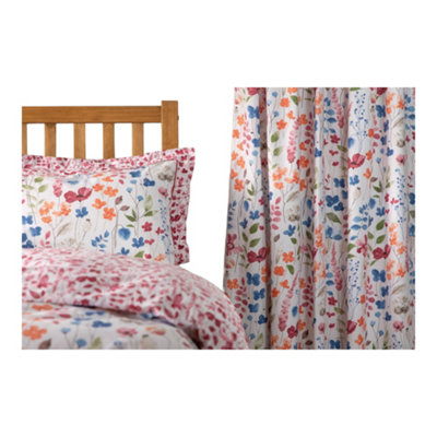 Belledorm Marnie Pencil Pleat Curtains Multicoloured (72In X 66In) from B&Q
