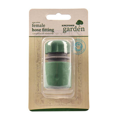 Kingfisher Snap Action Female Hose Fitting One Colour (One Size) from B&Q