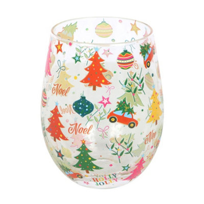 Something Different Nostalgic Printed Christmas Stemless Gl Multicoloured (One Size) from B&Q