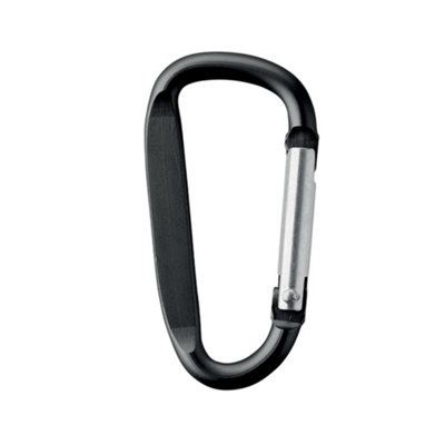 Midocean Gancho Clip-On Aluminium Carabiner Black (One Size) from B&Q