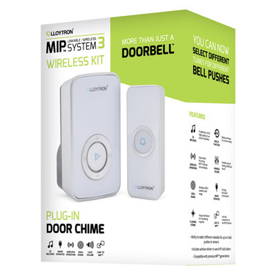 Mip3 32 Melody Plugin Premium Door Chime Kit White One Colour (One Size) from B&Q