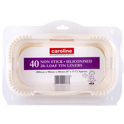 B&Q Caroline Loaf Cake Tin Liners 40Pk 1715 One Colour (One ) 2Lb B&Q