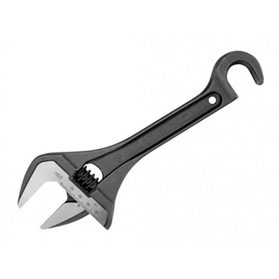 Bahco Wide Jaw Adjustable Wrench With Hook 254.5Mm Multi Colour (One Size)