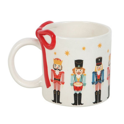  - Something Different Nutcracker Ceramic Mug White/red (One Size)