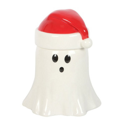 Something Different Unisex White Ghost With Santa Hat Oil Burner In - Image 3