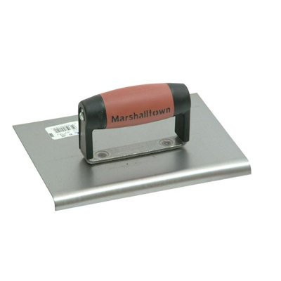 Marshalltown M120D Cement Edger Straight End Durasoft Handle 8 X 6In Multi Colour (203 X 152 mm (8 X 6 In))
