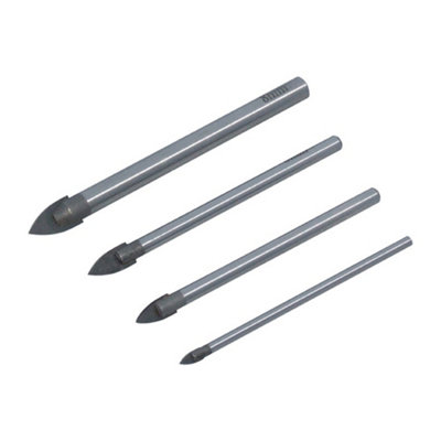 Amtech Gl & Mirror Drill Bit Set 4Pk One Colour (One Size) from B&Q