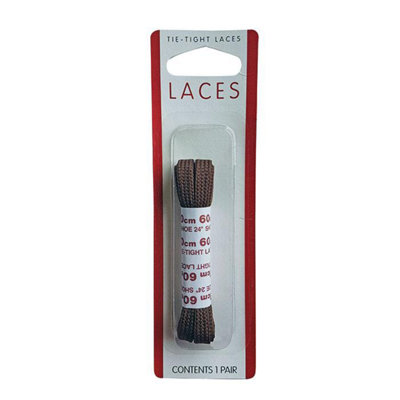 B&Q Flat Shoe Lace 60Cm Brown One Colour (One Size)