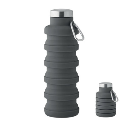 Midocean Kolapsi Collapsible 500Ml Water Bottle Stone Grey (One Size) from B&Q