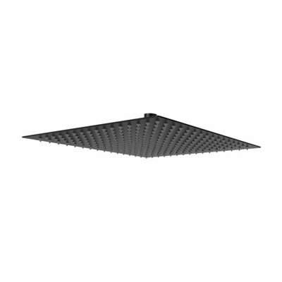 SunDaze Bathroom Square Overhead Fixed Shower Head Matt Black 300mm from B&Q