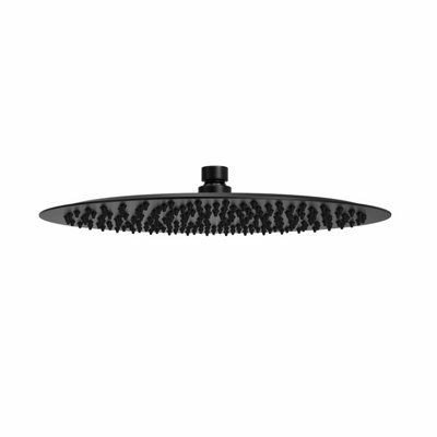 SunDaze Bathroom Round Overhead Fixed Shower Head Matt Black 300mm from B&Q