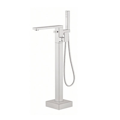 SunDaze Chrome Freestanding Bath Filler Shower Mixer Tap With Hand Shower Head from B&Q
