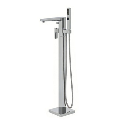 SunDaze Chrome Freestanding Bath Filler Shower Mixer Tap With Handheld Shower Head from B&Q