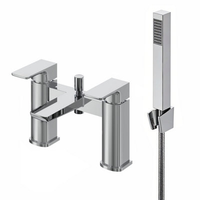 SunDaze Chrome Bath Filler Shower Mixer Tap With Hand Shower & Handheld Shower Head Kit from B&Q