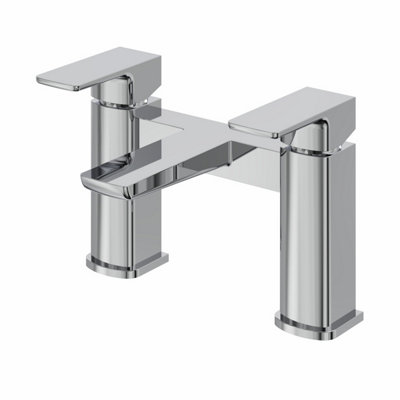SunDaze Chrome High Rise Deck Mounted Bath Filler Shower Mixer Tap from B&Q