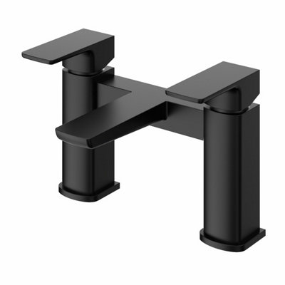 SunDaze Matt Black High-Rise Bath Filler Shower Mixer Tap Deck Mounted from B&Q