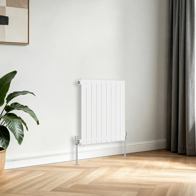 B&Q -  Horizontal Flat Panel Single Designer Radiator Central Heating Rads 600X612mm White