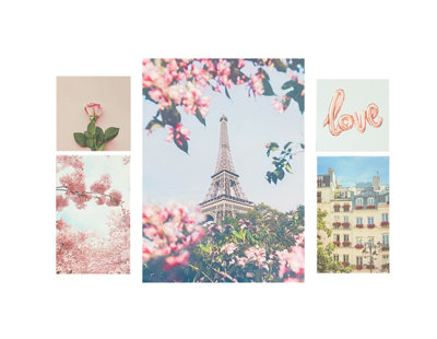 Arthouse 5-In-1 Paris In Bloom Canvas Set - Image 4