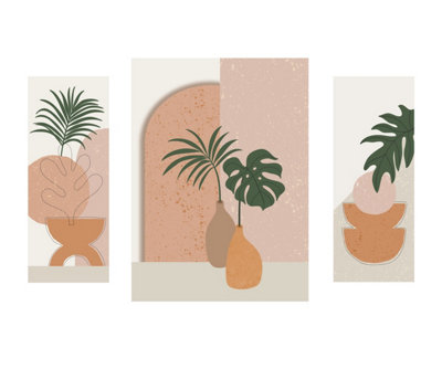 Arthouse Green Abstract Vase 3-In-1 Canvas Set - Image 4
