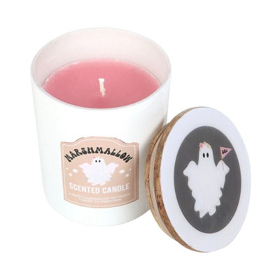Something Different Ghost Toasted Marshmallow Scented Candle Pink/white (One Size) from B&Q