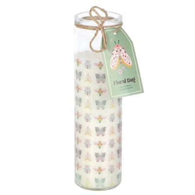 B&Q White Something Different Rose Garden Bugs Scented Candle (One ) 21Cm