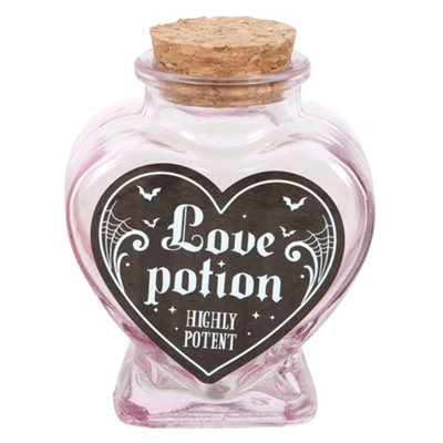 Something Different Love Potion Gl Heart Bottle Pink (One Size) from B&Q