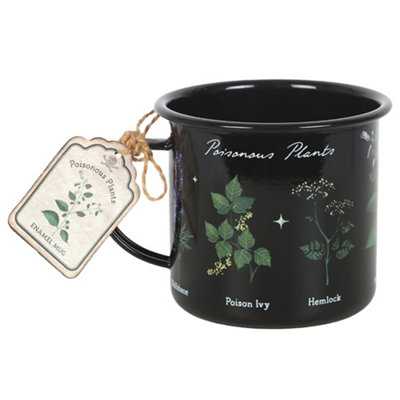 Something Different Poisonous Plants Enamel Mug Black (One Size) from B&Q