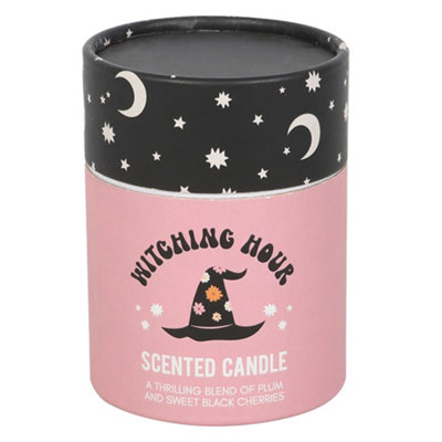  - Something Different Witching Hour Plum & Black Cherry Scented Candle Black/pink (One Size)