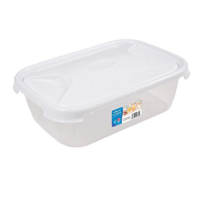 Wham Cuisine Rectangular Food Storage Box White Lid 2.7L One Colour (One Size) from B&Q