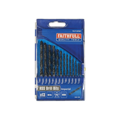 Faithfull Hss Drill Bit Sets, Imperial A - Multi Colour - Image 3