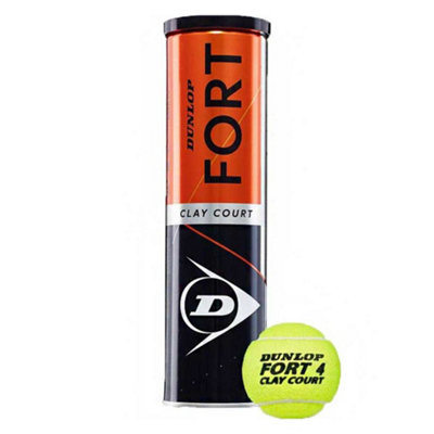 Dunlop Fort Clay Court Tennis Balls (Pack Of 4) Green (One Size)