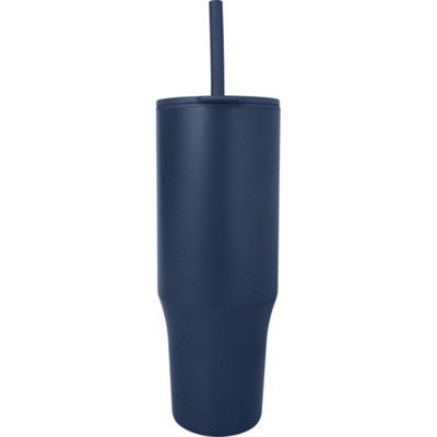  - Floso Brady Insulated 900Ml Mug With Straw Navy (One Size)