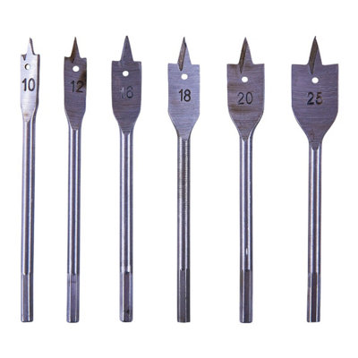 Amtech Flat Wood Bit Set 6Pk One Colour (One Size) from B&Q