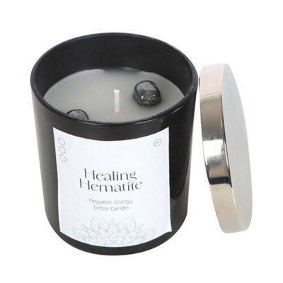  - Something Different Healing Hematite Candle Black/white (One Size)