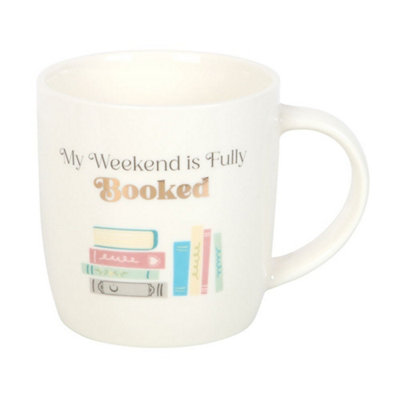 Something Different My Weekend Is Fully Booked Mug White/blue/pink (One Size) from B&Q
