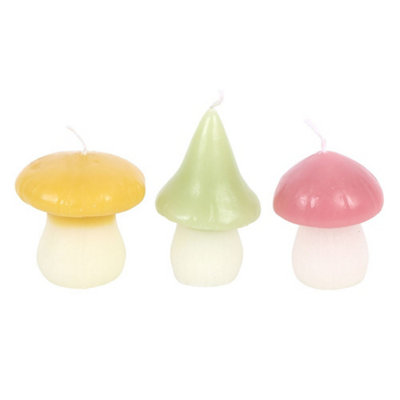 Something Different Unisex Pink Mushroom Candles (Pack Of 3) In - Image 3