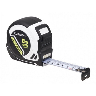 Komelon Led Light Tape Measure 8M/26Ft (Width 25mm) Multi Colour (One Size) from B&Q