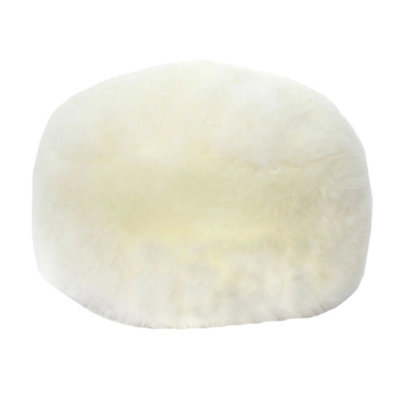 Eastern Counties Leather Sheepskin Pouffe Natural Beige (One Size) from B&Q