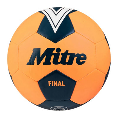 Mitre Final Logo Football Fluorescent Orange/tidal Teal (5) from B&Q