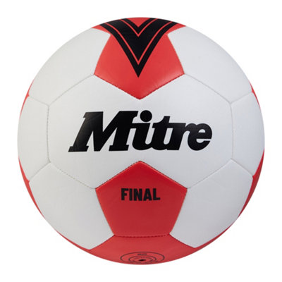 Mitre Final Logo Football White/red (3) from B&Q