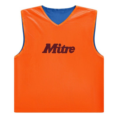 Mitre Mens Pro Logo Reversible Training Bib Orange/royal Blue (M-L) from B&Q