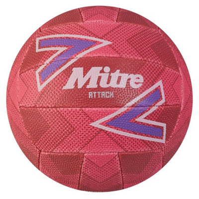 Mitre Attack Netball Pink/purple/white (5) from B&Q