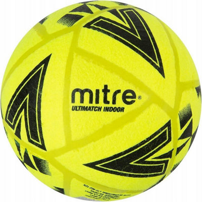 Mitre (4, Yellow/Black) Ultimatch Logo Indoor Football - Image 3