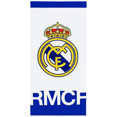 Real Madrid Cf Beach Towel White (One Size) from B&Q