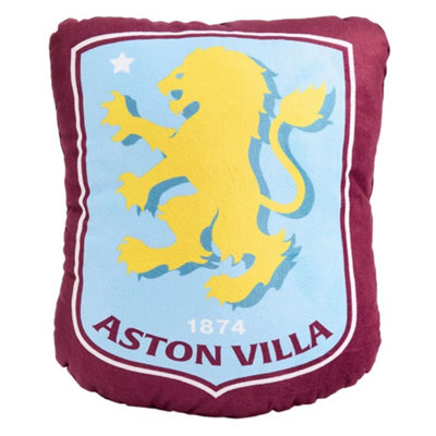  - Aston Villa Fc Crest Filled Cushion Claret/sky Blue (One Size)
