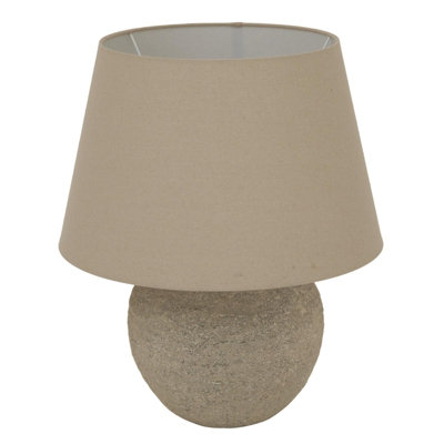 B&Q -  Tuscan Table Lamp (Uk Plug) Grey (One Size)